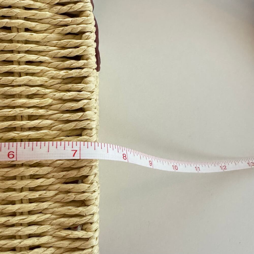 Women's Straw Square Wicker Crossbody Bag Summertime Picnic Vibes - Picture 7 of 9